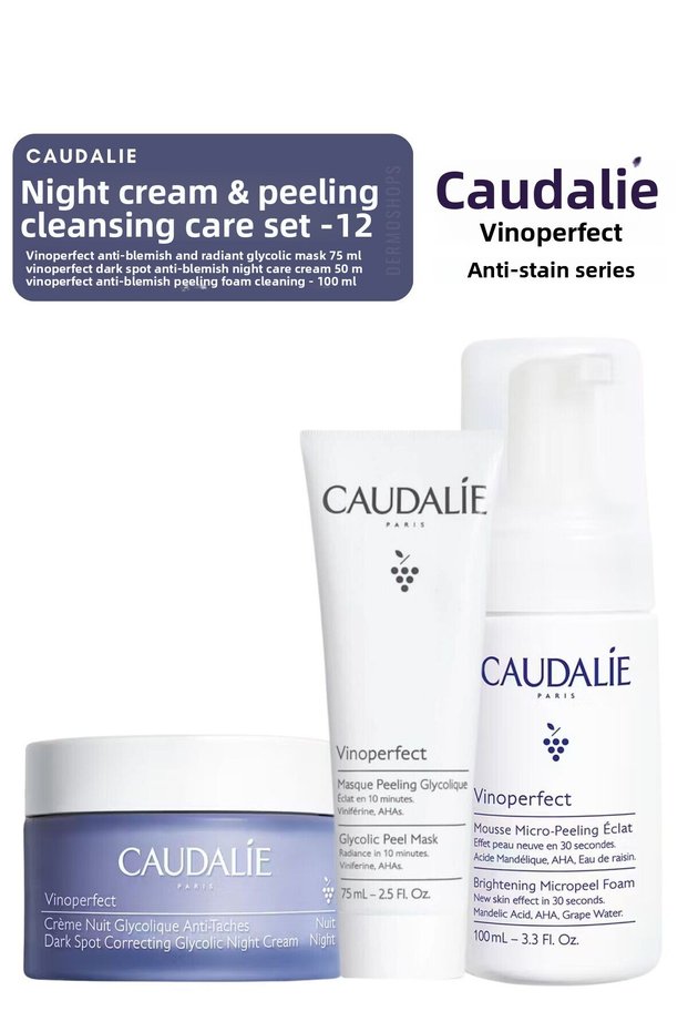 Vinoperfect Blemish Care Set -12 | Night & Peeling & Cleansing Foam Original Size