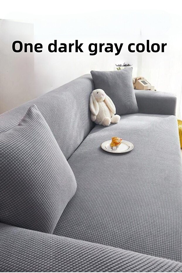 Seat Cover Sofa Cover Lycra Stretch Elastic Flexible Square Pattern Three Seater One Piece Sofa Cover
