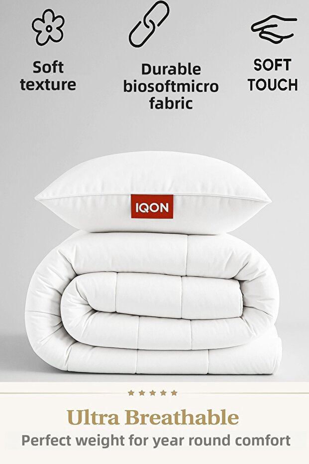 Microfiber Soft Silicone Single Duvet Pillow Set