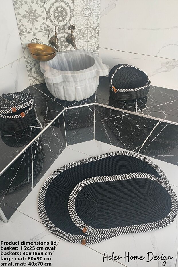 Jute, Bathroom Set, Bathroom Set, Bath Mat, Bath Mat, Mat Set, Makeup Basket, Detergent Basket, Gift