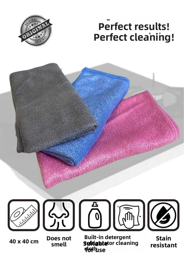 (1 Piece) Microfiber Magic Stove, Built-In, Hood and Oil Cleaning Cloth 40X40 cm