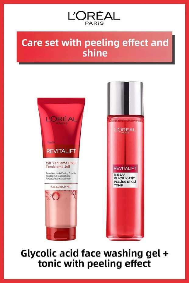 Revitalift 5% Pure Glycolic Acid Peeling Effect Tonic & Skin Renewal Effect Cleansing Gel 150 ml