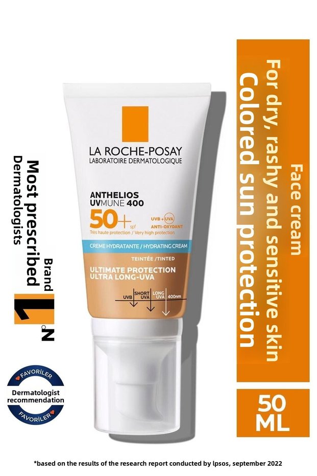 Colored Face Sunscreen 50''ML - For Sensitive Skin, Resistant to Sweat and Water, High Protection
