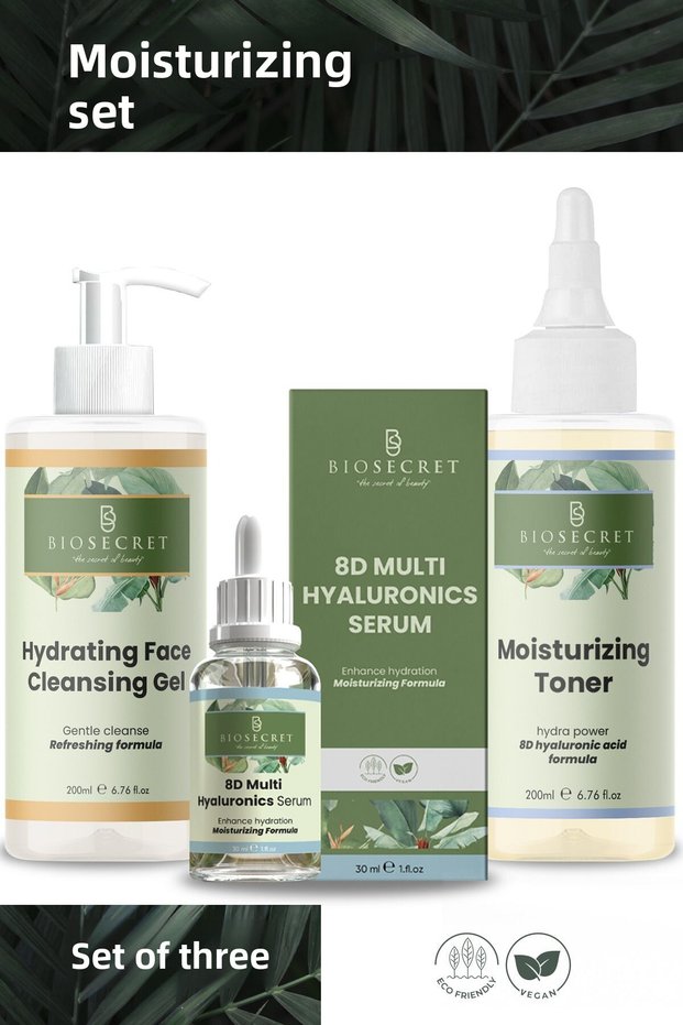 Moisturizing Care and Repair Set (8 Types of Hyaluronic Acid, Peptide, Niacinamide, Panthenol) Bio200