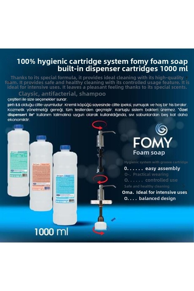 1000ml Soap Built-In - Safe Long-Term Hygiene, Antibacterial Foam Cleaning - 2