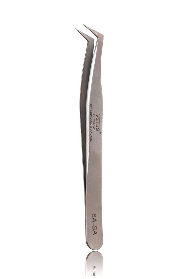 Tweezers, VETUS, 90 Degree Angled, 6A-SA, Silver