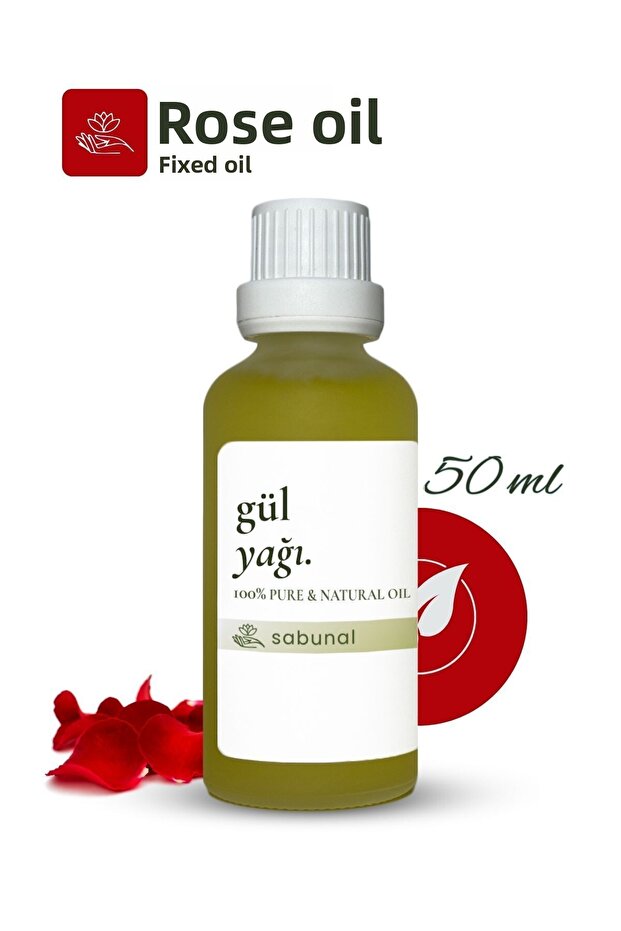 Rose Oil 50 ml - Skin Care, Relaxing Massage and Aromatherapy Oil