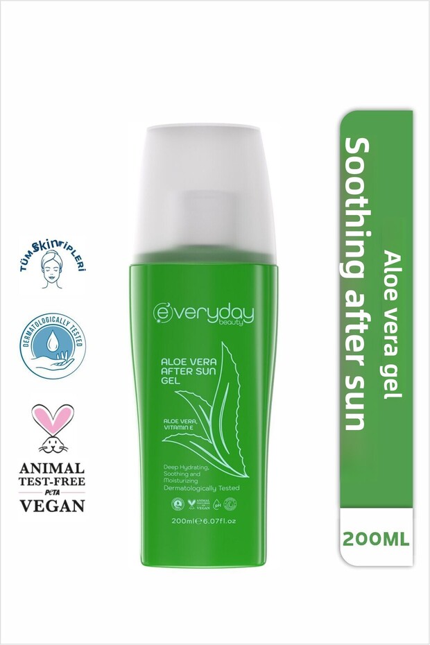Aloe Vera After Sun - 200ml Lotion, Moisturizing and Soothing Effect