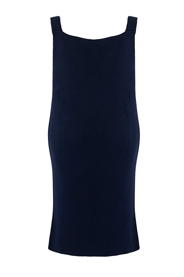 Lacivert Jile Midi Boy Triko Elbise TBBAW25AH00008 - 6
