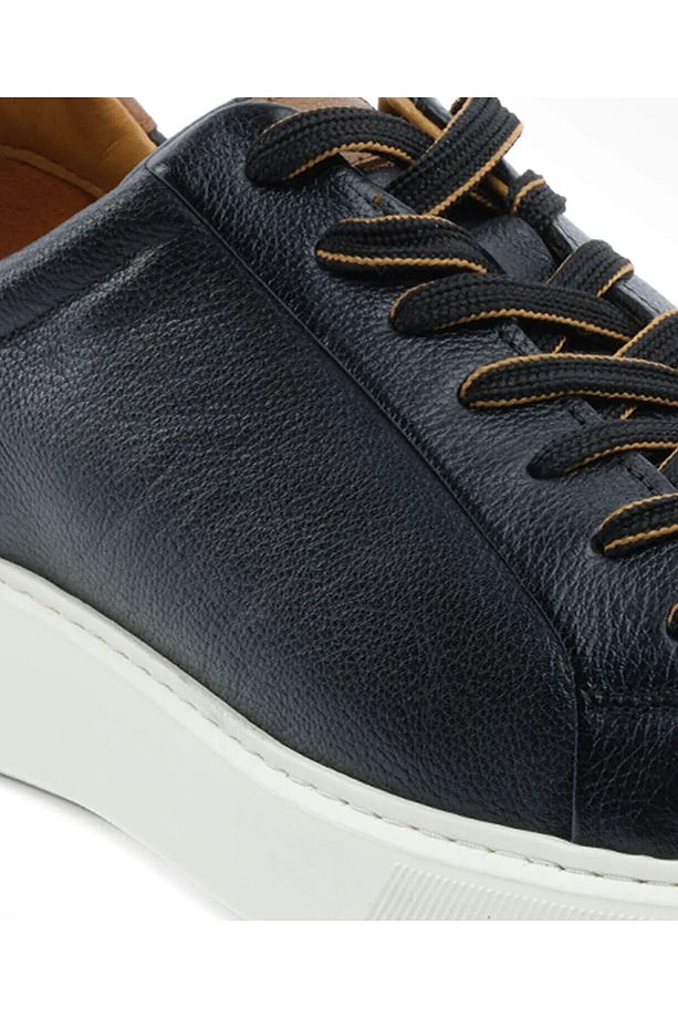 Erkek Siyah Hakiki Deri Sneaker Ayakkabı 5y1sa14811 - 5