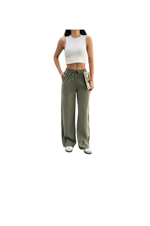 Fidan Pocket Waist Elastic Pants