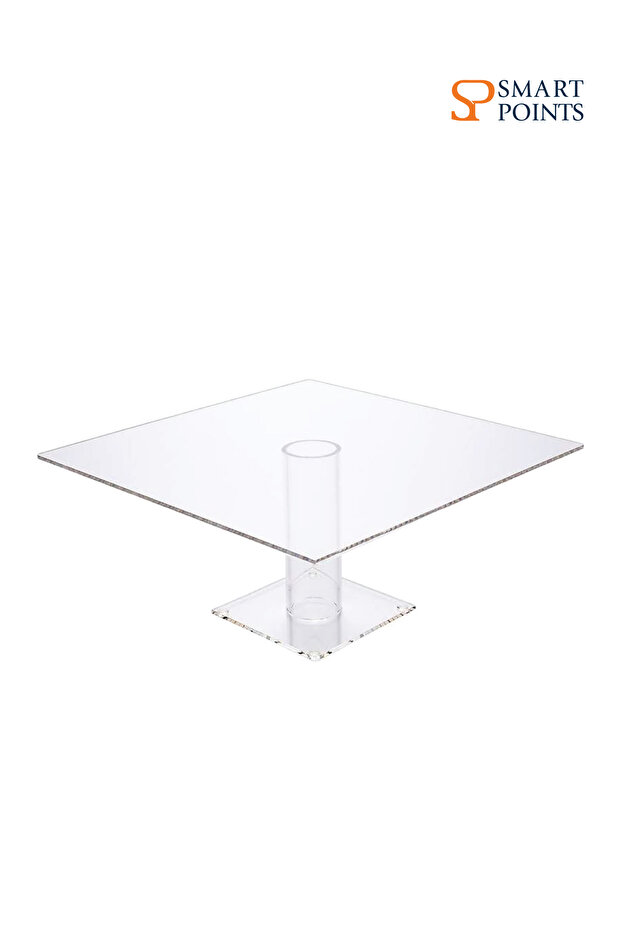 حامل عرض بوفيه وكعكة من الأكريليك الشفاف - 2