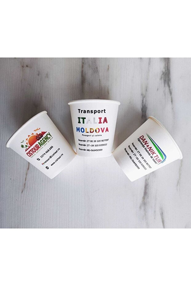 Baskılı 7 Oz Karton Bardak 500 Adet - 4