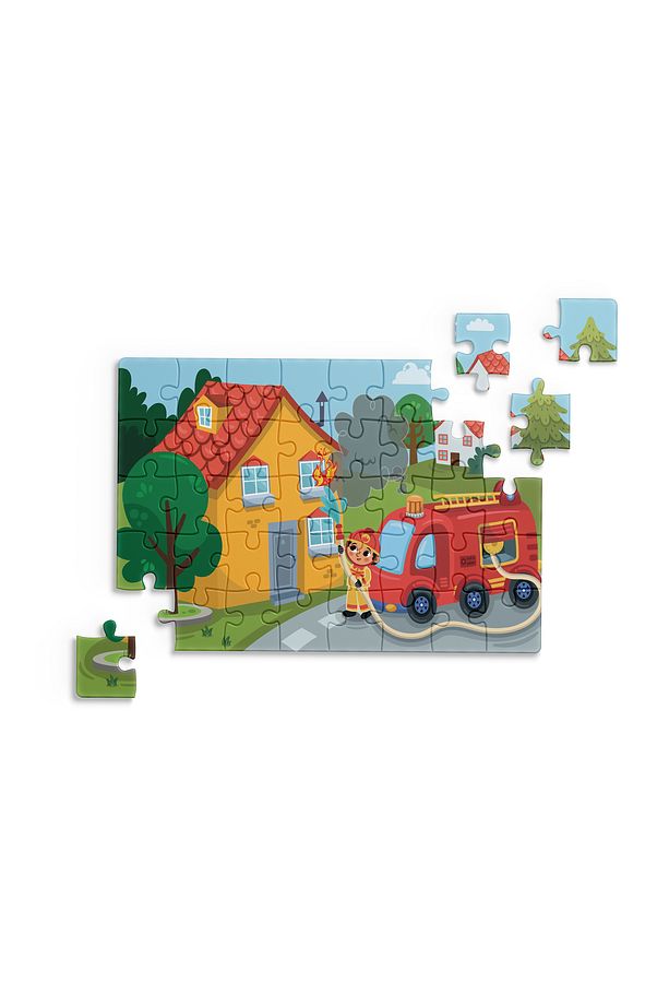 İtfaiyeci Çocuk Mini Puzzle 40 Parça 3-7 Yaş Çocuk Puzzle Yapboz - 4