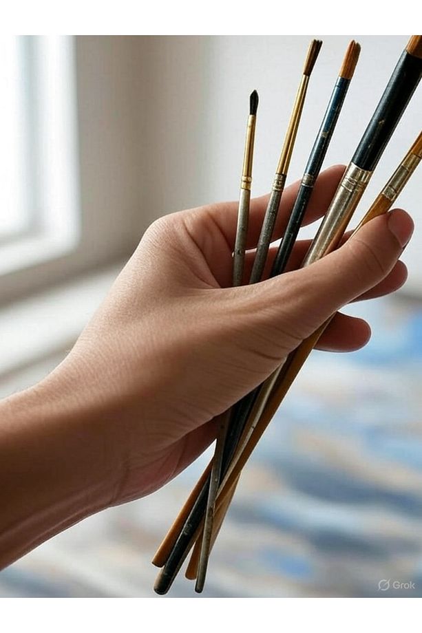 Fırça Seti 15 Adet Sulu Boya, Yağlı Boya Fırça Set - 3