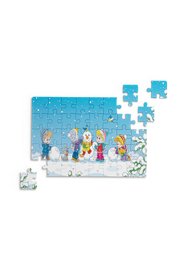 Kardan Adam Mini Puzzle 40 Parça 3-7 Yaş Çocuk Puzzle Yapboz - 8