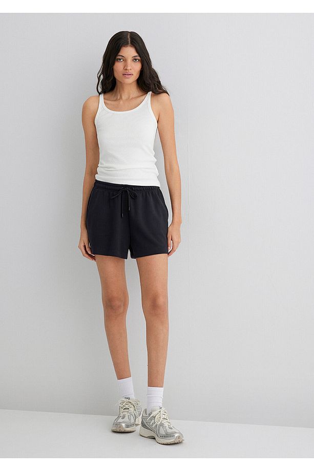 Siyah Tencel Tm Modal Şort 1410154-900 - 4