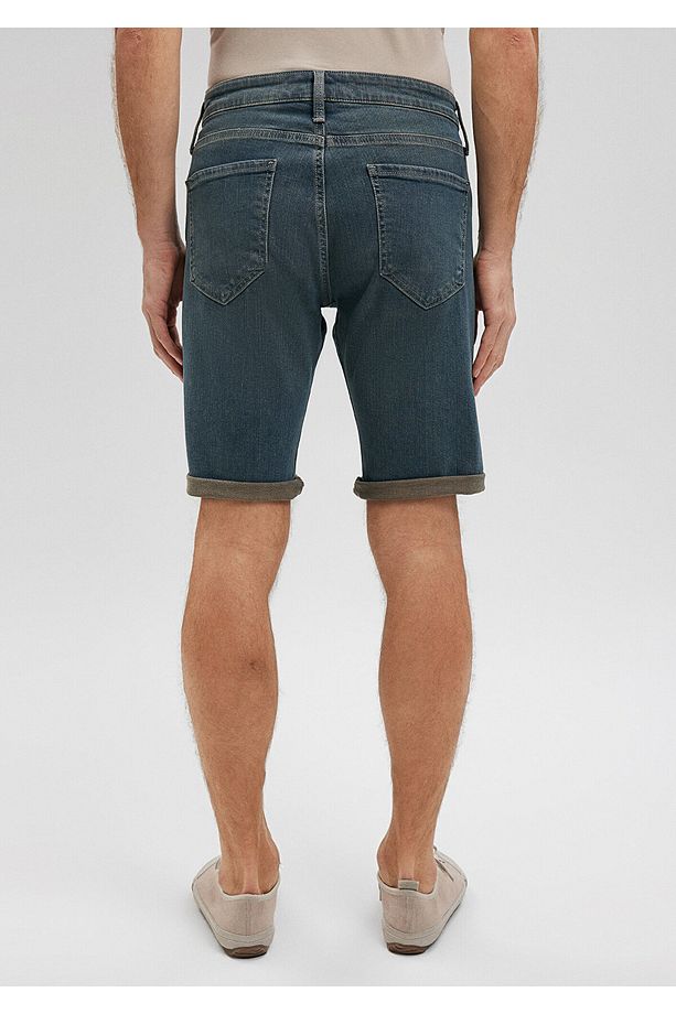 Tim Mavi Black Puslu Mavi Jean Şort 0428487151 - 5