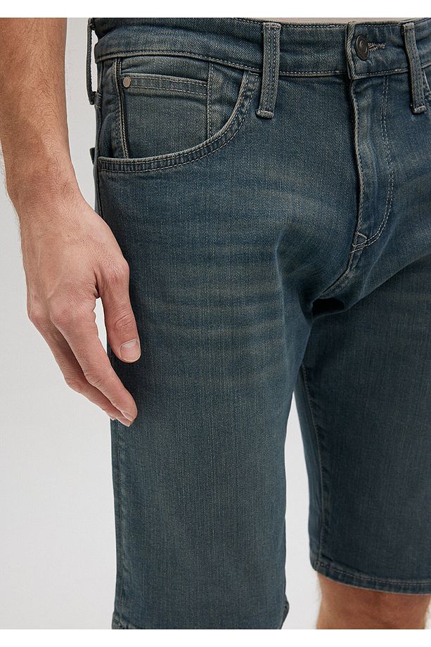 Tim Mavi Black Puslu Mavi Jean Şort 0428487151 - 7