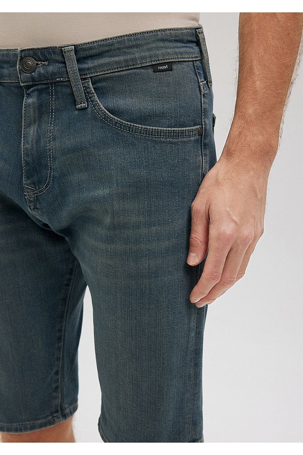 Tim Mavi Black Puslu Mavi Jean Şort 0428487151 - 6
