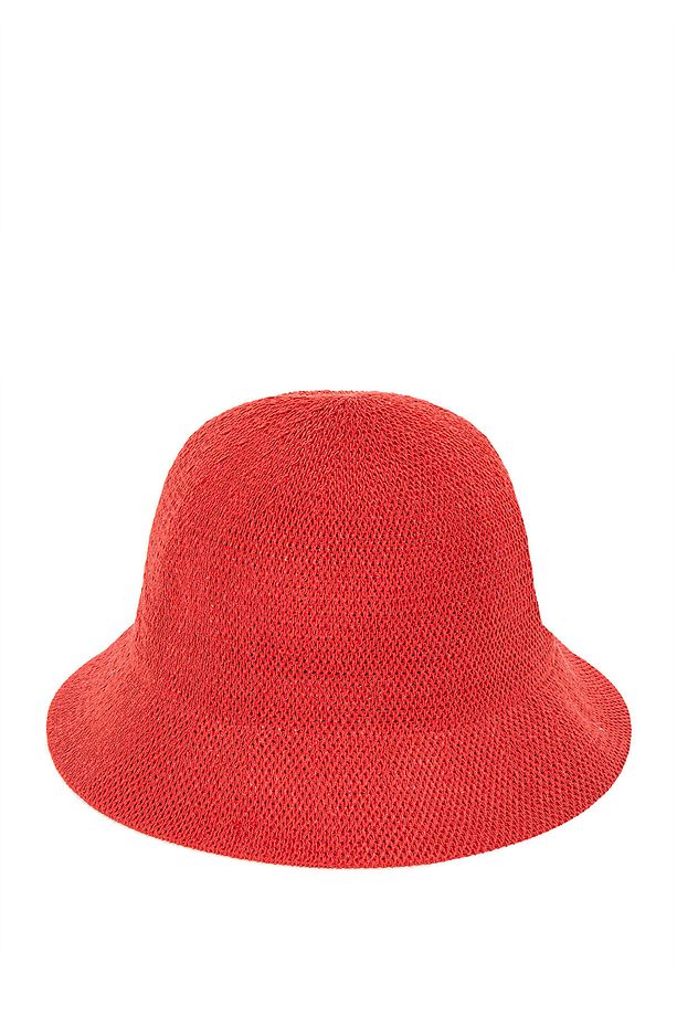 Kırmızı Hasır Bucket Şapka 1910080-86417 - 2