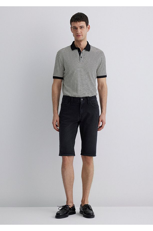 Nicholas Black Antrasit Jean Şort 0416081307 - 3