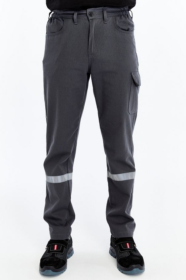 İş Pantolonu Yazlık Basic Model 2 Gri 5 Cepli - 1