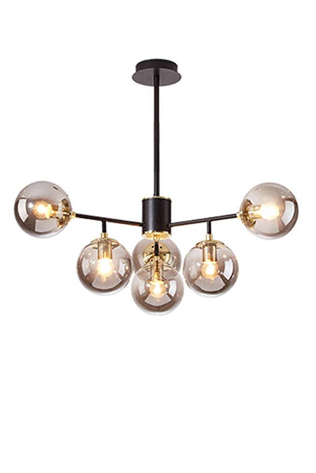 Sicilya Modern Globe (KAPALI) Ithal Camlı Altılı Avize - 2