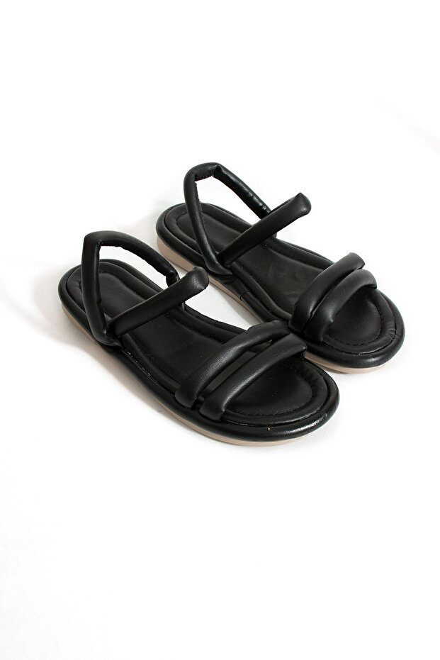 Siyah Kadın Geçme Sandalet - 8