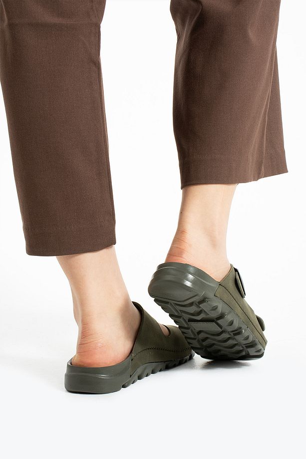 Haki Yazlık Unisex Çift Toka Yumuşak Ve Hafif Terlik - 4