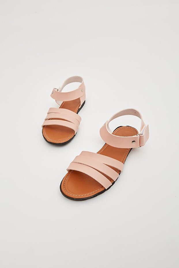 صندل مسطح بشريط فيلكرو قابل للتعديل - 6