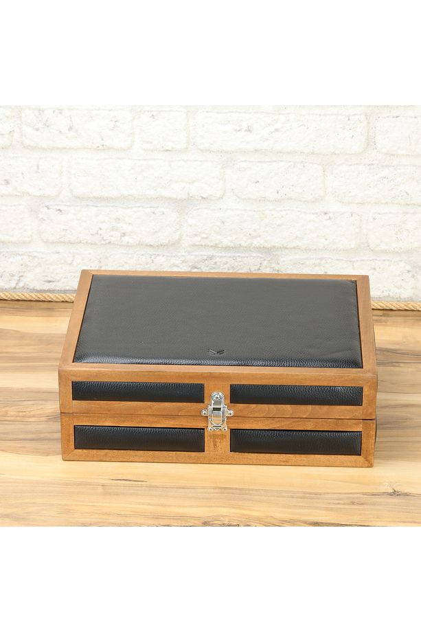 15'li Ahşap Saat Kutusu Çoklu Saat Kutusu Saat Koleksiyon Kutusu Saat Organizeri Watch Case - 3