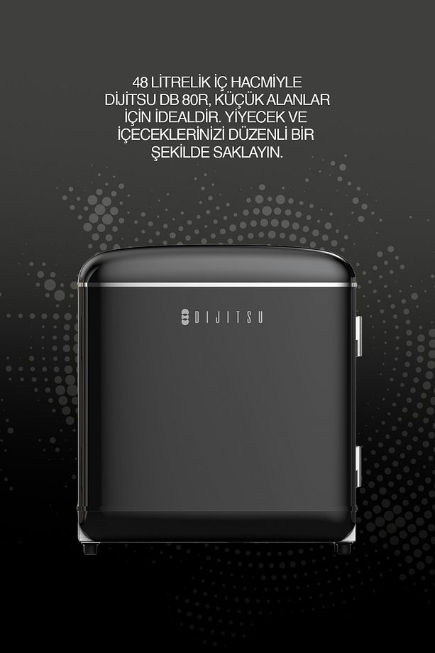 Db80rbl Retro Siyah Mini Buzdolabı - 3