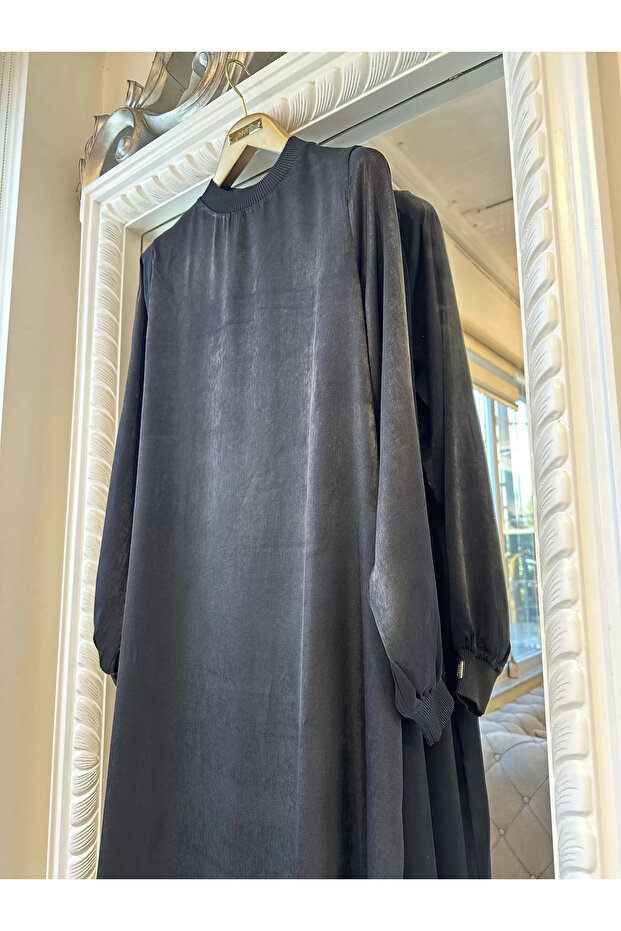 7005 Siyah Elbise - 5