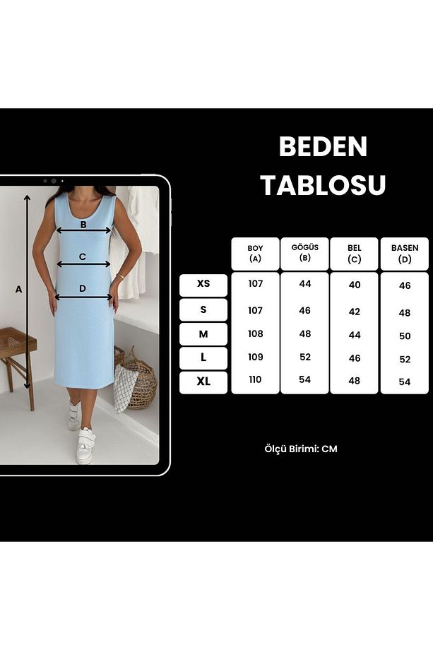 Sarı Askılı Basic Modal Yazlık Elbise - 8