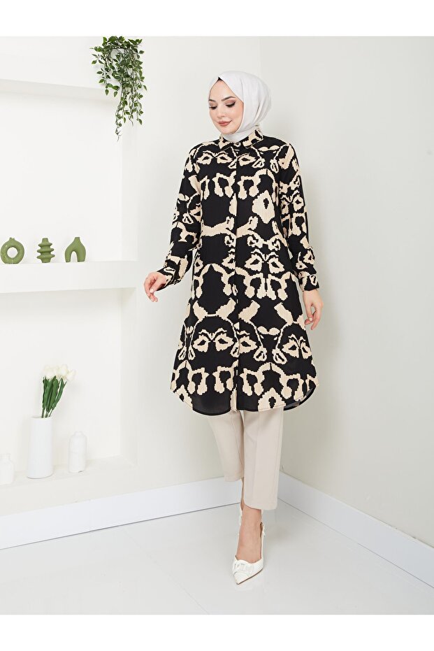 Viscose Patterned Tunic - Eye Patterned - 4