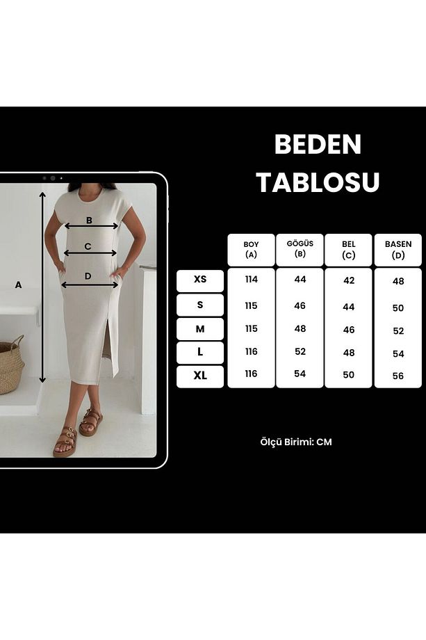 Sarı Düşük Kol Modal Yazlık Elbise - 8