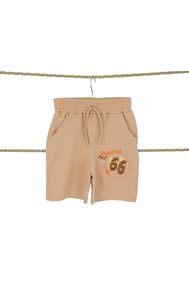 SUMMER 66 شورت رجالي مطبوع 36/1 P.LYC SINGLE Jersey Camel
