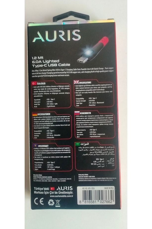 Cb26 Usb To Typec Led Işıklı Kırılmaz Hızlı Şarj Ve Data Kablosu - 3