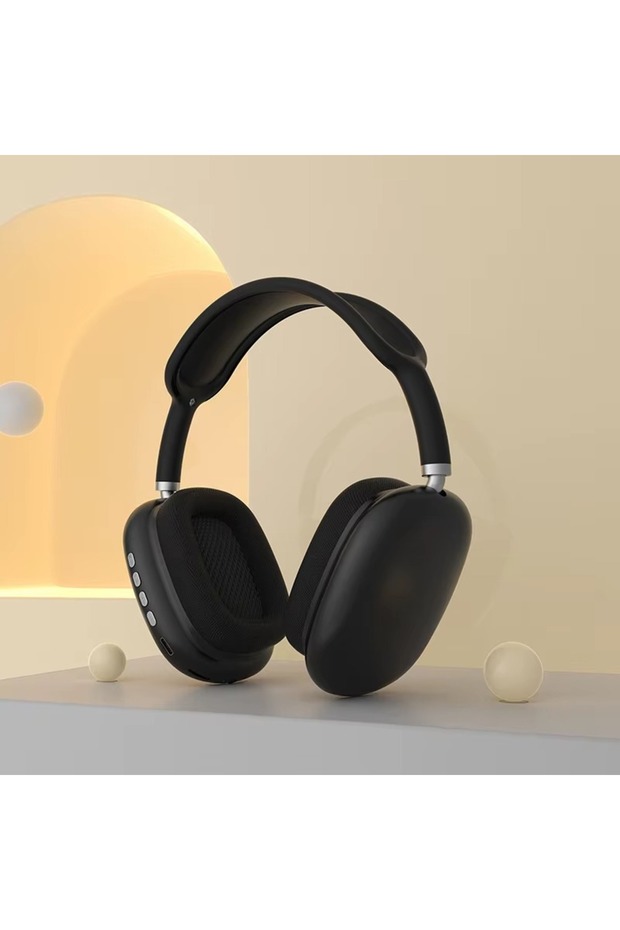 P9 Kablosuz 5.0 Bluetooth Uyumlu Kulaklık Üst Baş Yapısı Süngerli 400mA pil 10 saat müzik çalma. - 6