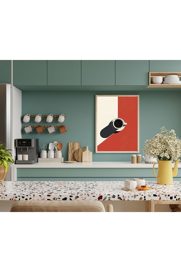 Minimal Kahve Posteri – Modern Duvar Sanatı, Mutfak ve Ofis Tablo - 4