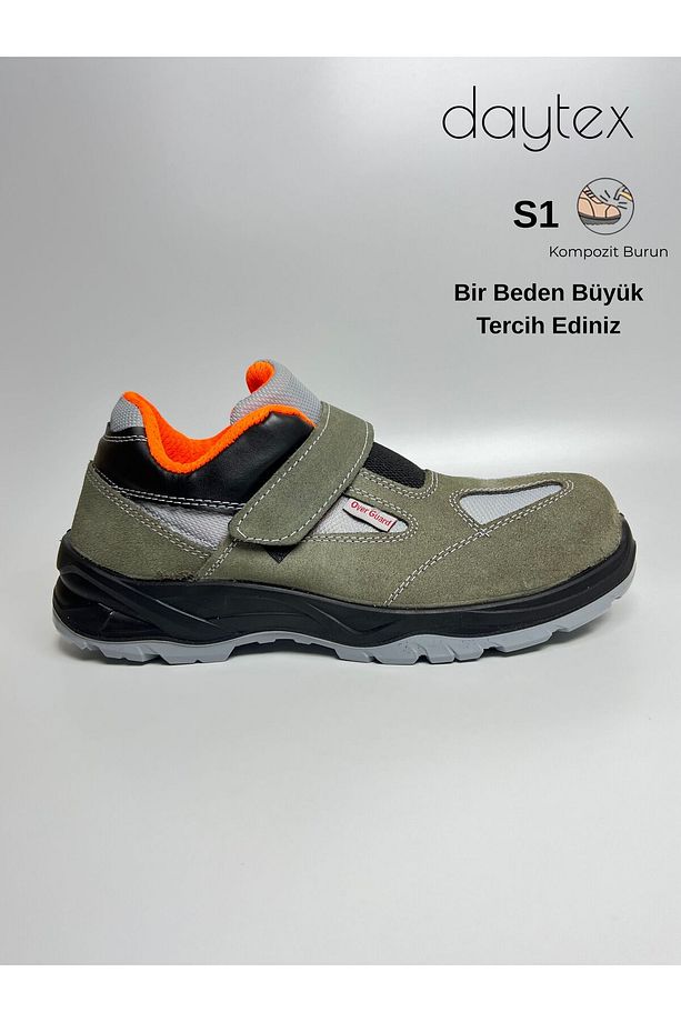 overguard S1 Kompozit burun rahat hafif süet cırtlı iş ayakkabısı - 1
