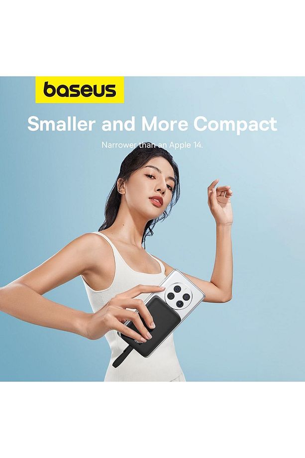Magsafe Mini Type-C Kablolu Wireless Powerbank 10.000 mAh 30W, Siyah - 2