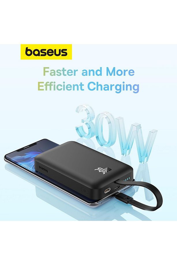 Magsafe Mini Type-C Kablolu Wireless Powerbank 10.000 mAh 30W, Siyah - 4