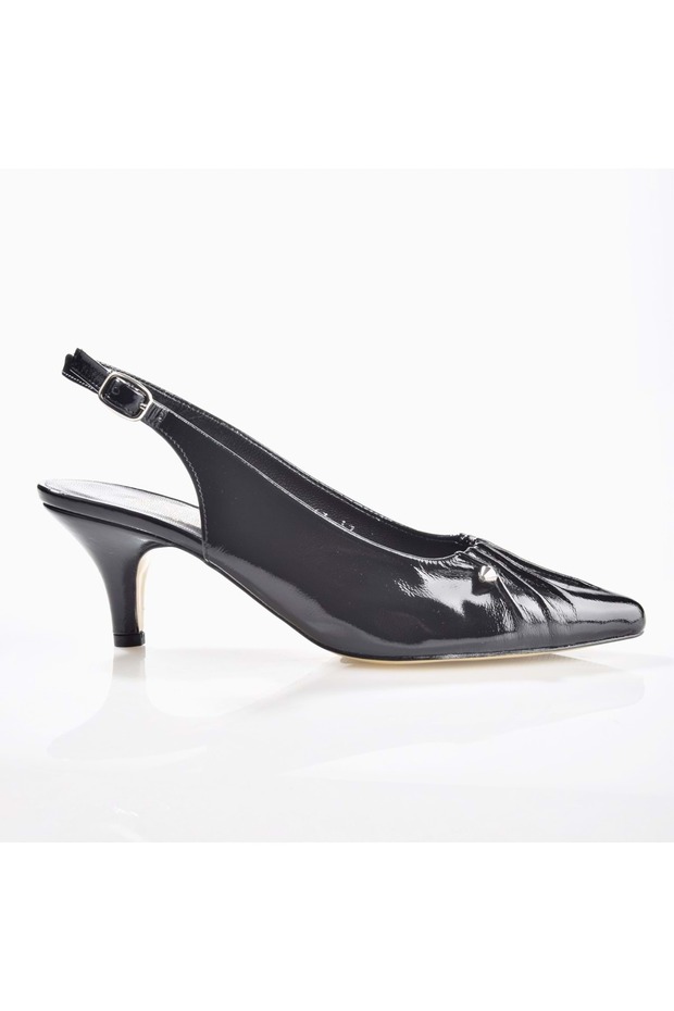 Nish Exclusive 2543 Women's Open Back Decorated Heeled Shoes