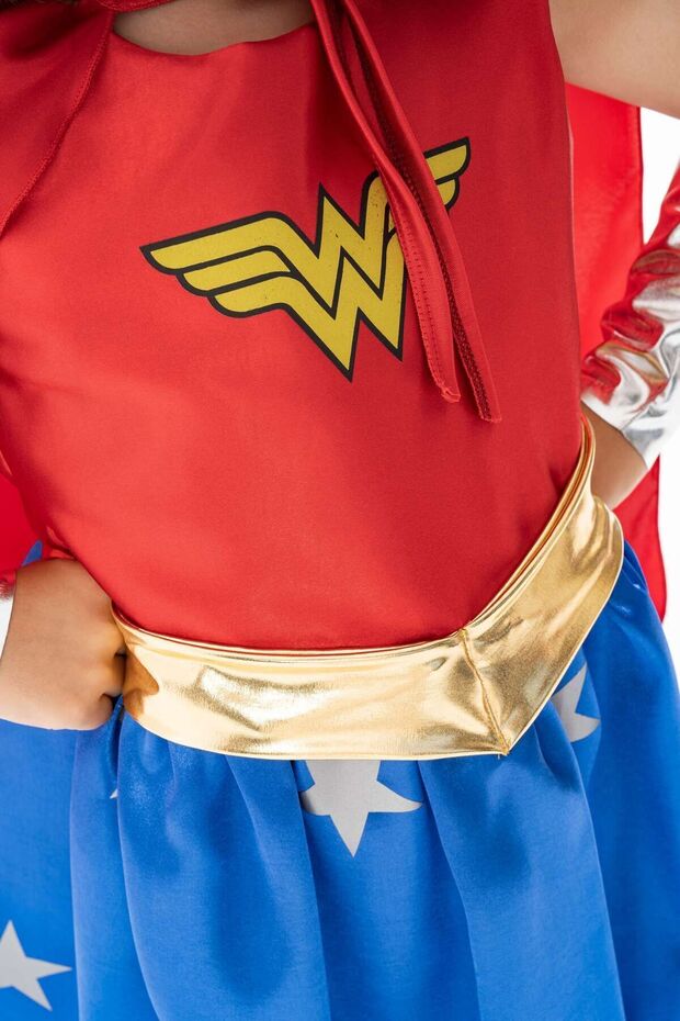 Wonder Woman Temalı Kız Çocuk Doğum Günü Elbisesi & Parti Kostümü - 3