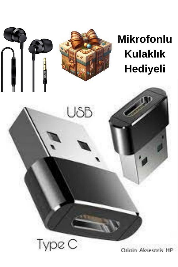 İphone  Uyumlu Yeni Nesil Başlık Aparatı Type-c To Usb Dönüştürücü Typc şarj Dönüştürücü - 1