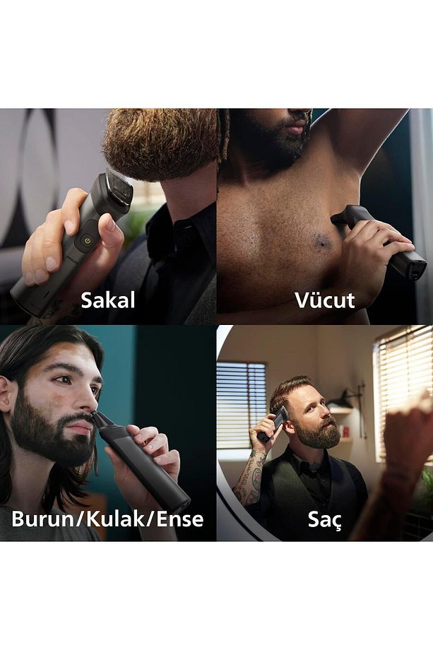 Islak Ve Kuru 15'i 1 Arada Erkek Bakım Seti- Yüz/saç/vücut (ISLAK/KURU KULLANIM) Oneblade Set - 4