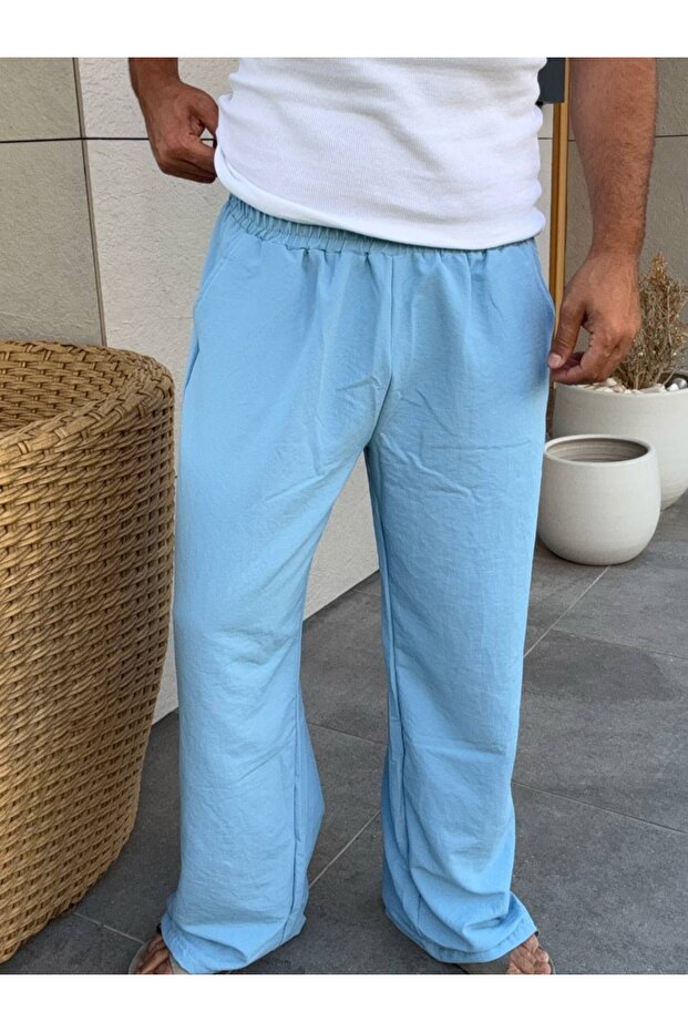 Linen Look Ayrobin Draped Bottom Sweatpants
