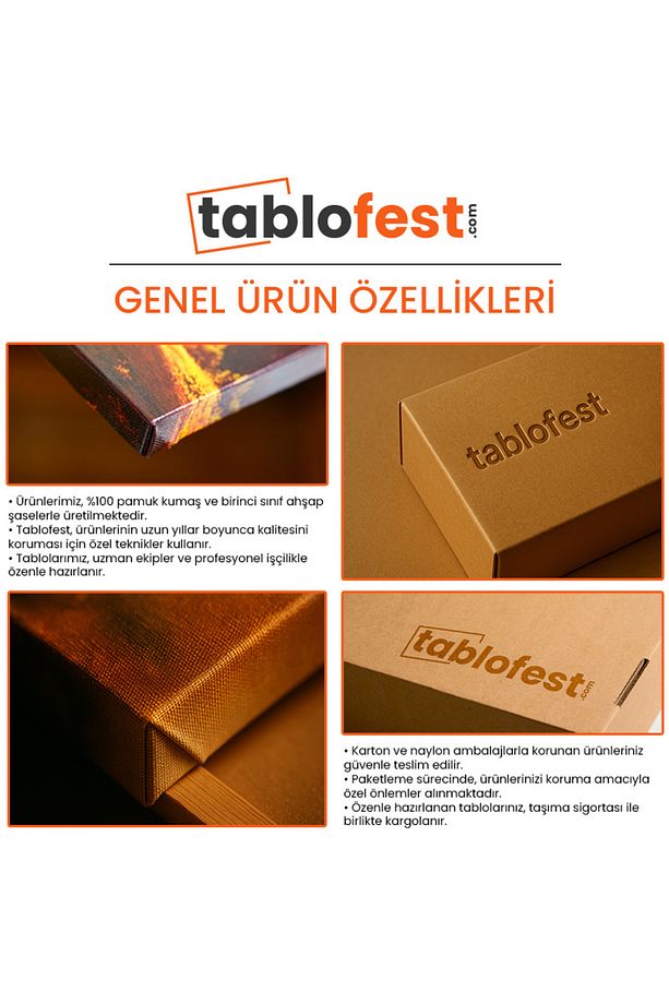 Kalpak ve Kravatlı Atatürk - Resmi Portre Kanvas Tablo - 5